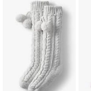 NWT Land’s End Chenille Knit Slipper Socks